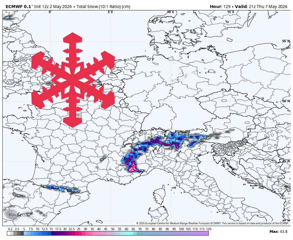 May Snow Forecast: European Alps Prepare for Mid-Week Storm Cycle